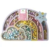 Image de Sycomore houten kralen speelgoed regenboog creatief knutselen.