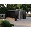 Image de Vente-unique Tuinhuis van grijs gegalvaniseerd staal LERY - 10,5m²