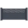 Image de Vente-unique Schutting van aluminium met motieven - H.89 cm x B.189 cm - Antraciet - BAZIO