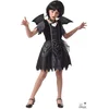 Image de Halloween Meisjes Verkleedjurkje Zwarte Vleermuis Maat 130-140