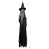 Image de Halloween Hangdeco Groene Heks met licht en geluid 3.60 m