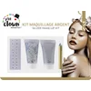 Image de Make up Kit   Zilver   Glitter & Gems - Festival - Fantasy - Zilvere glitter gel - Strass steentjes - Gezicht diamantjes