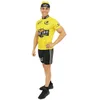 Image de Retro Wieleroutfit Gele Trui - incl. Broek en Petje - Maat S-M
