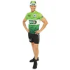 Image de Retro Wieleroutfit Groene Trui - incl. Broek en Petje - Maat S-M