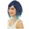 Image de PTIT CLOWN - Luxe blauwe tie and dye halflange pruik voor volwassenen