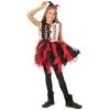 Image de PTIT CLOWN - Harlekijnkostuum met zwarte en rode onderrok voor meisjes - 92/104 (3-4 jaar)