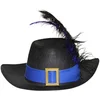 Image de PTIT CLOWN - Blauwe en zwarte musketier hoed voor kinderen - One Size