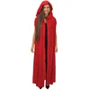 Image de Velvet Cape Rood Mouwloos en met Cape 150 cm