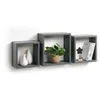 Image de Modul'Home 6RAN789BC plank in kubusvorm, vak, MDF, 11,8 x 30 x 30 cm, antracietgrijs, 3 tailles 23 cm/26,5 cm/30 cm