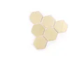 Image de Graine Creative houten hexagon decoratie 99x86x4 mm 6 stuks onderzetters.