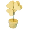 Image de Graine Creative houten memoclip bloem met hartjes - decoratie houder.