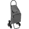 Image de 5Five Boodschappen trolley tas met trapwielen - inhoud 40 liter - grijs - 43 x 36 x 99 cm