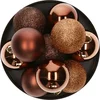 Image de Atmosphera kerstballen - 5x stuks - brons - kunststof - 5 cm