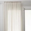 Image de Korte keukengordijnen, linnen effect, 100% polyester, 2 stuks, 60 x 90 cm