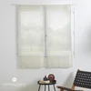 Image de Korte gordijnen, linnen effect, 100% polyester, 2 stuks, 60 x 160 cm