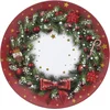 Image de Feeric Christmas kerst onderbord/kaarsenbord - D33 cm - kunststof - kerstkrans print
