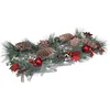 Image de Tafelversiering met 4 windlichten, 39 x 14 cm, rood