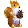 Image de Feeric Lights & Christmas Kerstverlichting figuur - eekhoorn - met dennenappel - 20 x 9 x 19 cm - 20 LED lampjes wit - kerstversiering