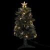 Image de Feeric lights and christmas Micro fiber kunst kerstboom -H90 cm - met decoratie en verlichting - kunstboom