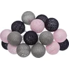 Image de Atmosphera Lichtslinger - 16 verlichte balletjes/bollen 35 mm - multi kleuren mix - 255 cm - batterijen