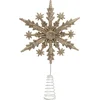 Image de Boomtopper voor de kerstboom, glinsterende sneeuwvlok, 22 cm