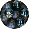 Image de Feeric lights and christmas kerstballen - 8x - 8 cm - kunststof - blauw