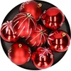 Image de Feeric lights and christmas kerstballen - 8x - 8 cm - kunststof - rood