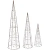 Image de Feeric Christmas LED kegel kerstbomen - set van 3x st - koper - kerstverlichting - lampen