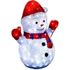 Image de Feeric Lights & Christmas Kerstverlichting figuur - sneeuwpop - H48 cm - 90 led lampjes - solar - voor buiten
