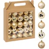 Image de Feeric Christmas gedecoreerde kerstballen - 25x st - 6 cm - goud - kunststof