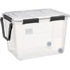 Image de 5Five Opbergkist met deksel - Solutions Protect - 100 liter - 67x46x47cm - kunststof - transparant - met wielen - extra stevig