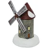 Image de Feeric Christmas Kerstdorp kerst tafereel - molen - met beweging en led verlichting - 15 cm