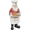 Image de Figuur van de Kerstman met een dienblad en koekjes, 28 cm