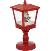 Image de Feeric Lights Snowglobe/sneeuw lantaarn - rood - D13,5 x H31 cm - kerstman - vloerlantaarn