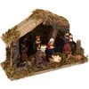 Image de Feeric Lights & Christmas kerststal - 7x beelden - LED verlichting - 13 x 7,5 x 20 cm - hout/polyresin