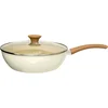 Image de 5Five Braad/wokpan met deksel Harmony - Alle warmtebronnen - Beige - Dia 27 cm - handvat bakeliet - aluminium