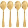 Image de 5five Theelepels/dessertlepels/koffielepels - 4x - goud - 14 cm - RVS
