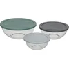 Image de 5Five Glazen Voorraaddozen - Set van 3 stuks - Ø23xH9cm - Multi