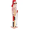 Image de Fééric Lights and Christmas Kerstdecoratie Skiër Notenkraker - H60cm - Beeld - Kerstmis - 1 stuk