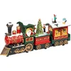 Image de Kerstscène, trein van de Kerstman, bewegend met geluid, 38 cm