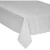 Image de DELUXE tafelkleed kerst katoen - Wit met zilveren sterren - 140 x 240 cm - Katoen - Kersttafelkleed