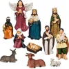 Image de Feeric lights & Christmas Kerststal beeldjes - 11-delig - polystone - 7 cm - figuren kerststal