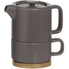 Image de Secret de Gourmet Theepot Penang - Keramiek - met kopje - donkergrijs - 10 x 15 cm