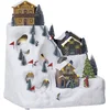Image de Feeric Christmas Kerstdorp kerst tafereel - skipiste - met verlichting, muziek, beweging - 34,5 cm - polyresin