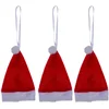 Image de JJA - 3 rode en witte kerstmuts hangdecoraties 10 cm