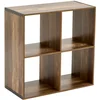 Image de Plank met 4 vakken van hout en metaal MIX'N MODUL