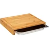 Image de 5Five Snijplank rechthoek met opvangbak - 35 x 28 cm - bamboe hout - Serveerplank - Broodplank