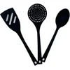 Image de Basic & Co | Pollepel |  Kookgerei | Zwart | Inclusief Spatel & Opscheplepel | 29cm | Nylon | Compact & Hygiënisch |