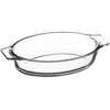 Image de Mini Ovaal Glazen Schaaltje 20 x 11 cm - Met Geïntegreerde Handvatten - Oven- en Saladeschaal - Glas - Glazen schaal - Klein