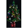 Image de Kerstboom H50 cm met versieringen en koperkleurige lichtslinger met 20 LED's
